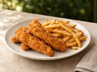 Illustrative Chicken Fingers & Fries