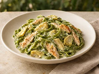 Illustrative Green Fettuccine