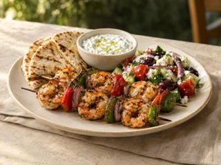 Illustrative Shrimp Shish Kebab