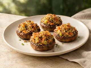 Illustrative Stuffed Mushrooms
